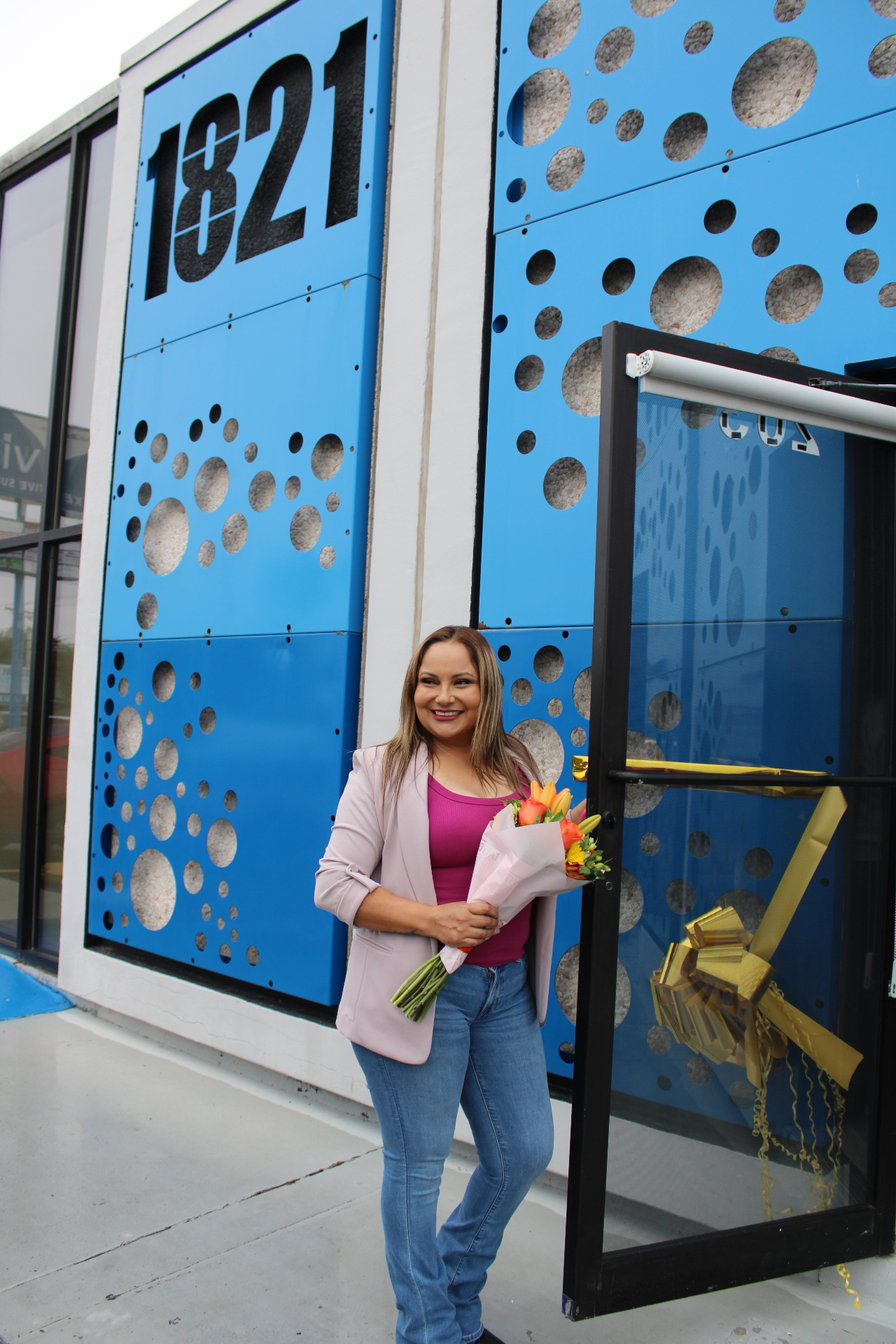 Leticia Gonzales on the grand opening day of Radiance Beauty Studio